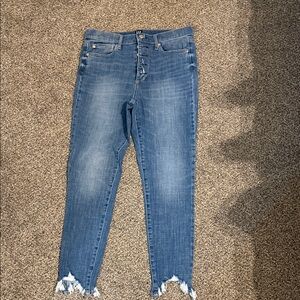 GAP Women's Distressed Blue Skinny Jeans